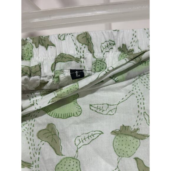 India Amory Floral Cotton Pajama Set Long Sleeve Button LRG 2 Piece Boho Coastal - Picture 7 of 11